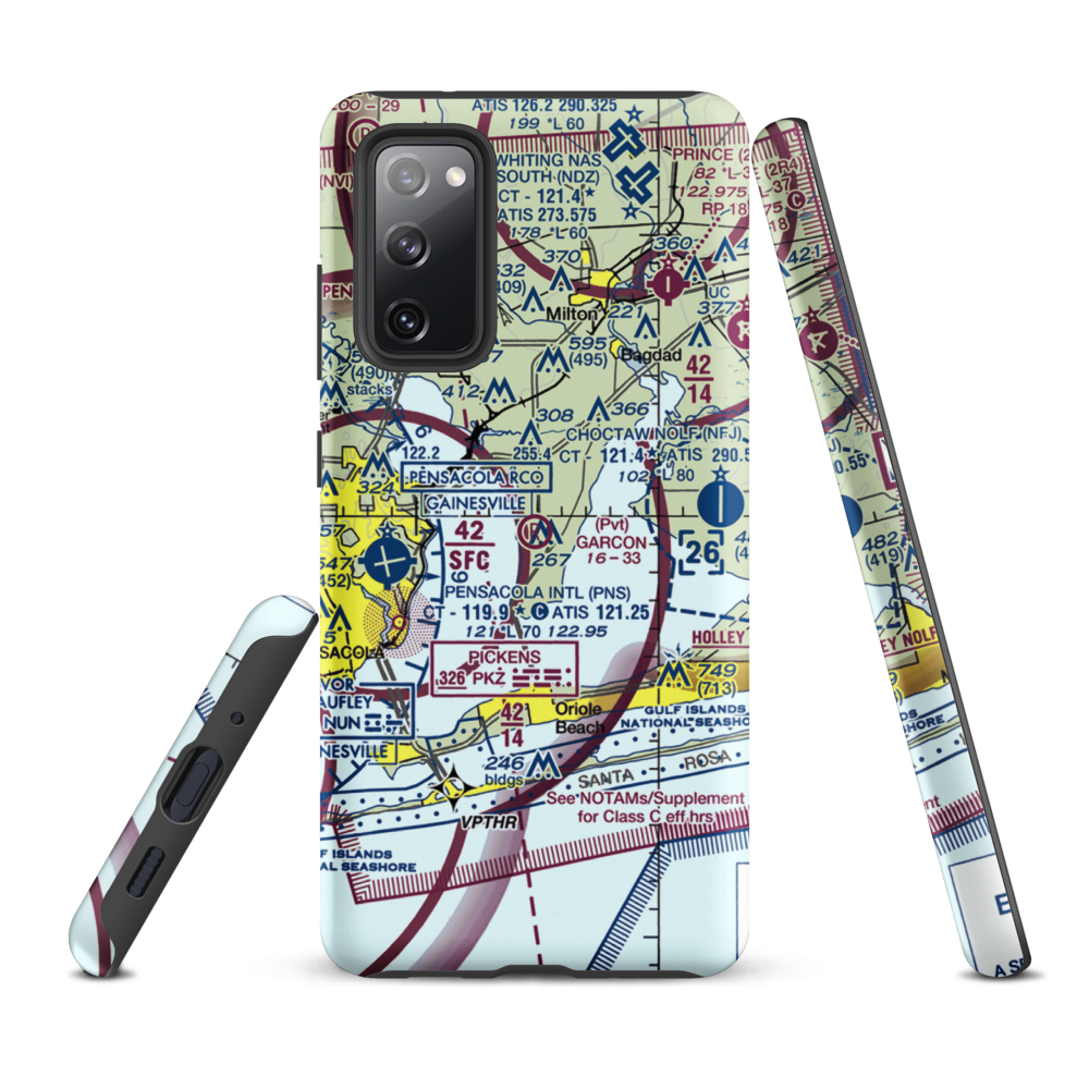 Garcon Field (24FL) VFR Sectional Samsung Phone Case Samsung Galaxy S20 FE model shown