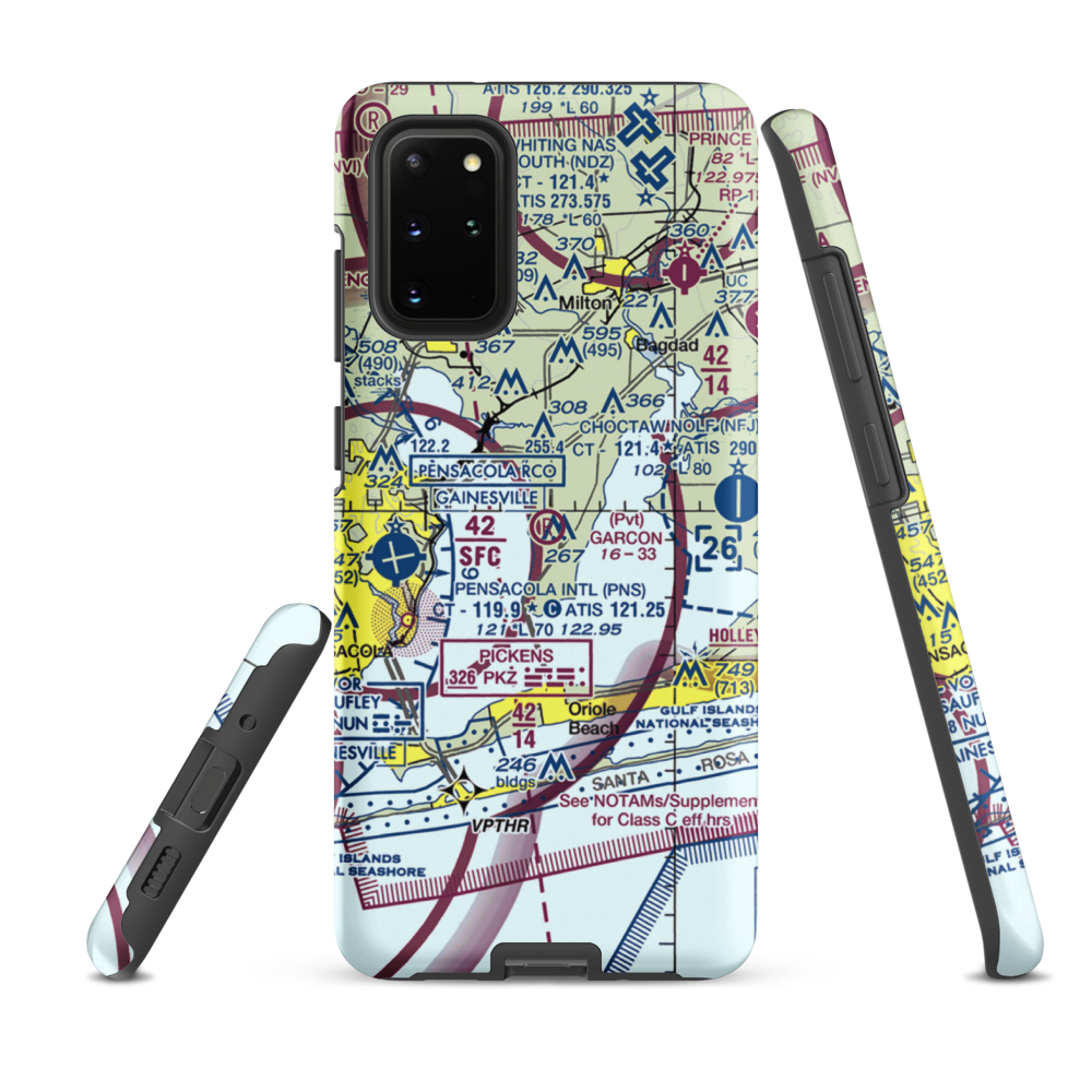 Garcon Field (24FL) VFR Sectional Samsung Phone Case Samsung Galaxy S20 Plus model shown