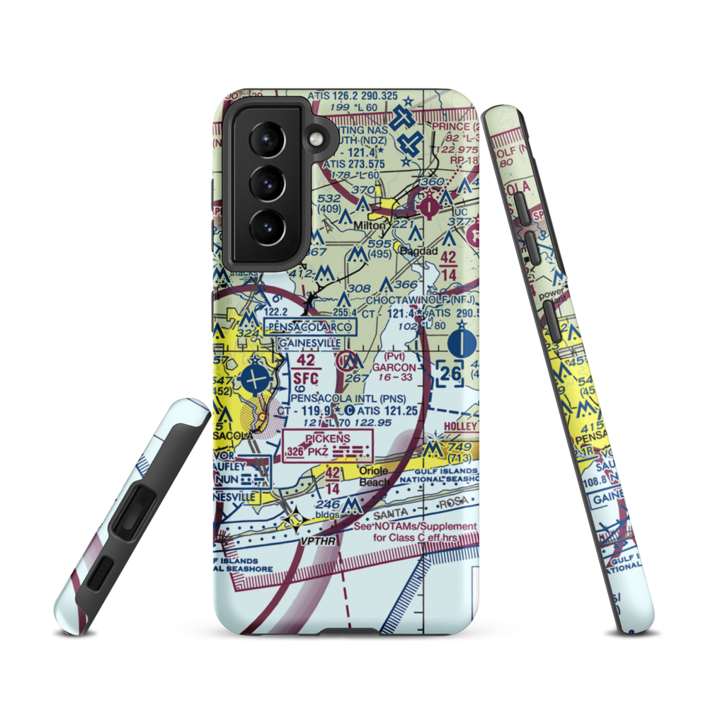 Garcon Field (24FL) VFR Sectional Samsung Phone Case Samsung Galaxy S21 model shown