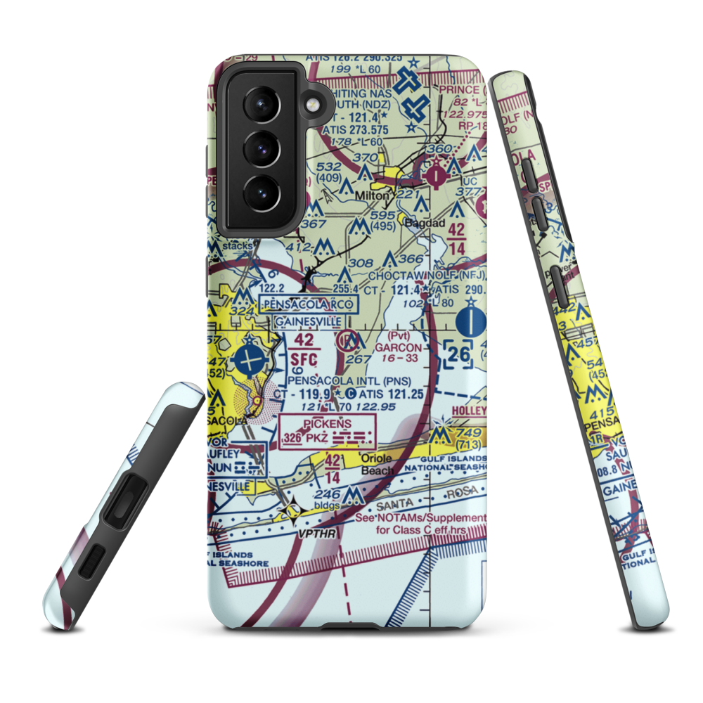 Garcon Field (24FL) VFR Sectional Samsung Phone Case Samsung Galaxy S21 FE model shown