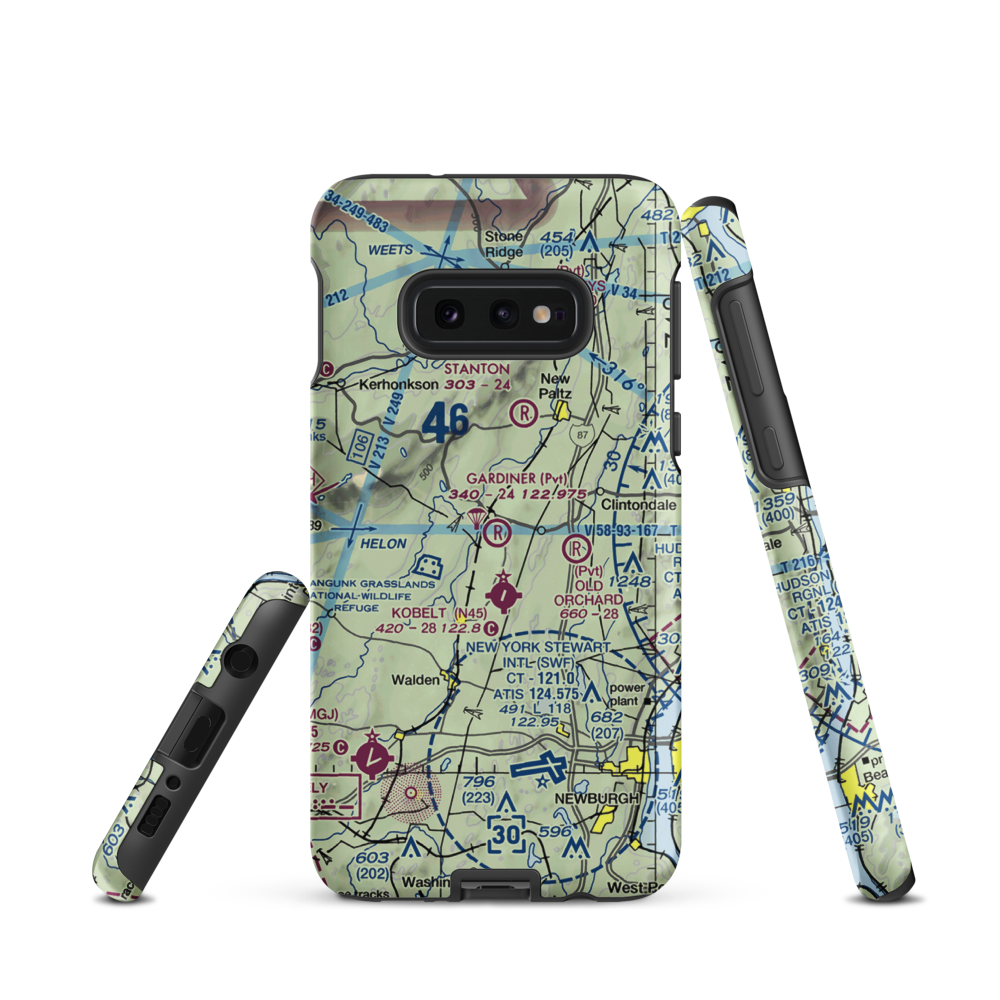 Gardiner Airport (5NY5) VFR Sectional Samsung Phone Case Samsung Galaxy S10e model shown