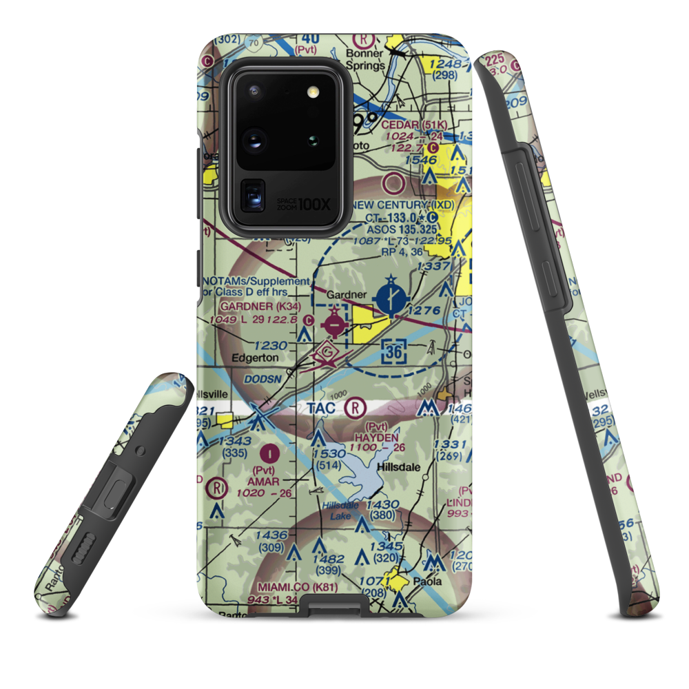 Gardner Municipal Airport (K34) VFR Sectional Samsung Phone Case Samsung Galaxy S20 Ultra model shown