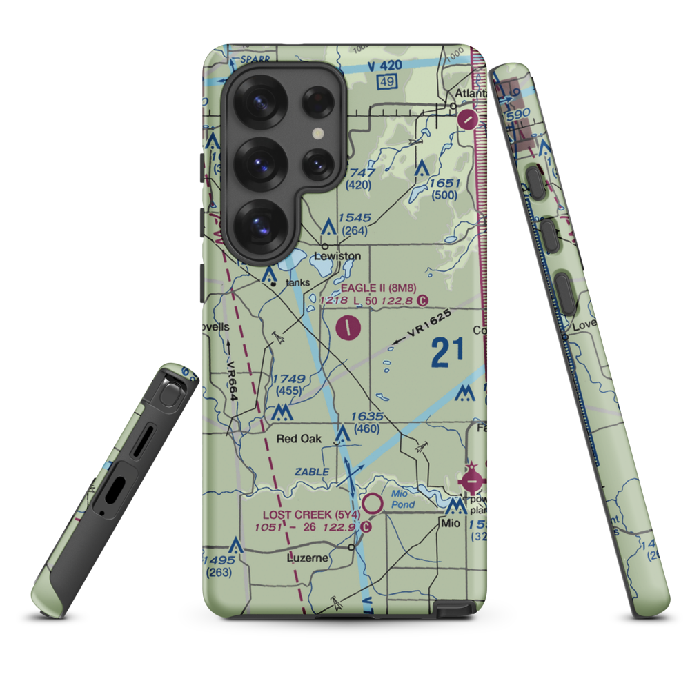 Garland Airport (8M8) VFR Sectional Samsung Phone Case Samsung Galaxy S25 Ultra model shown