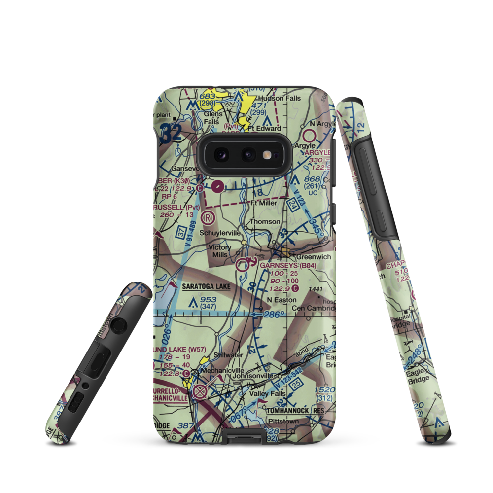 Garnseys Airport (B04) VFR Sectional Samsung Phone Case Samsung Galaxy S10e model shown