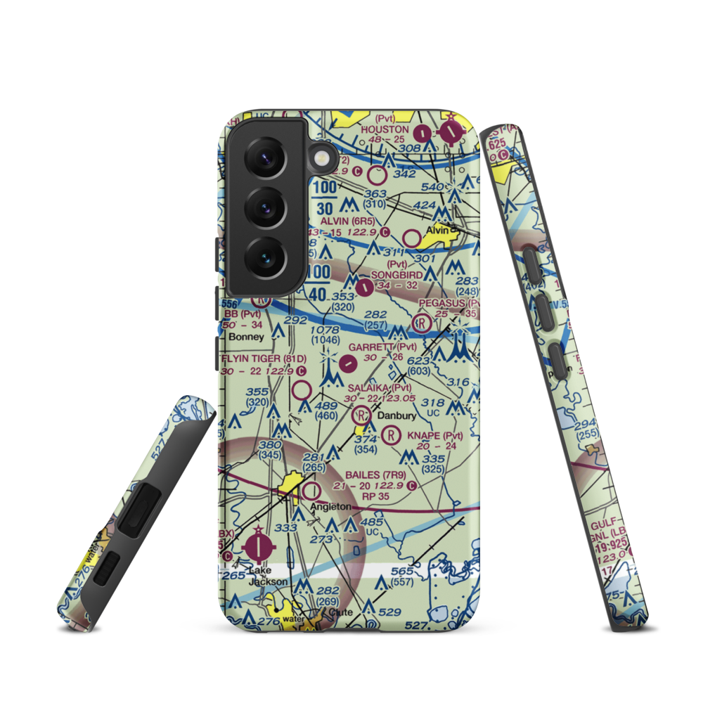 Garrett Ranch Airport (77XS) VFR Sectional Samsung Phone Case Samsung Galaxy S22 model shown
