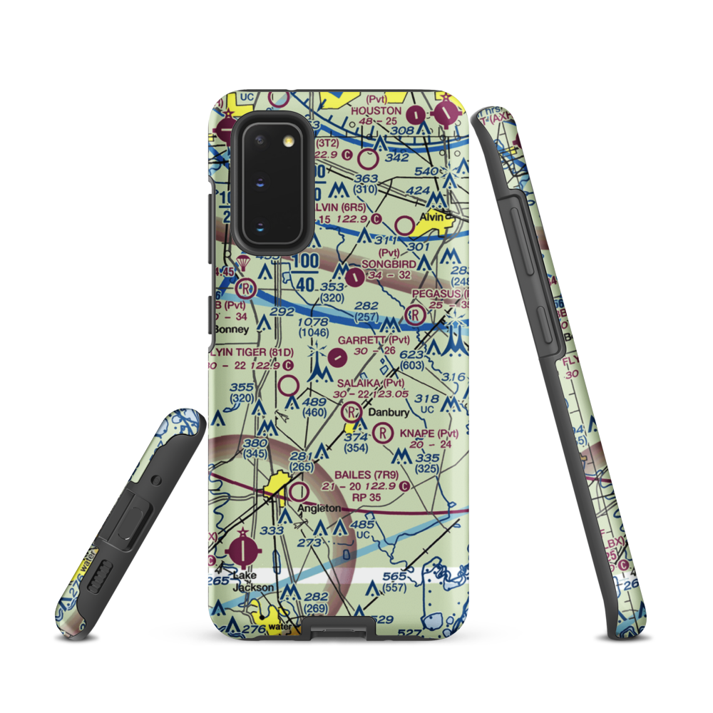 Garrett Ranch Airport (77XS) VFR Sectional Samsung Phone Case Samsung Galaxy S20 model shown