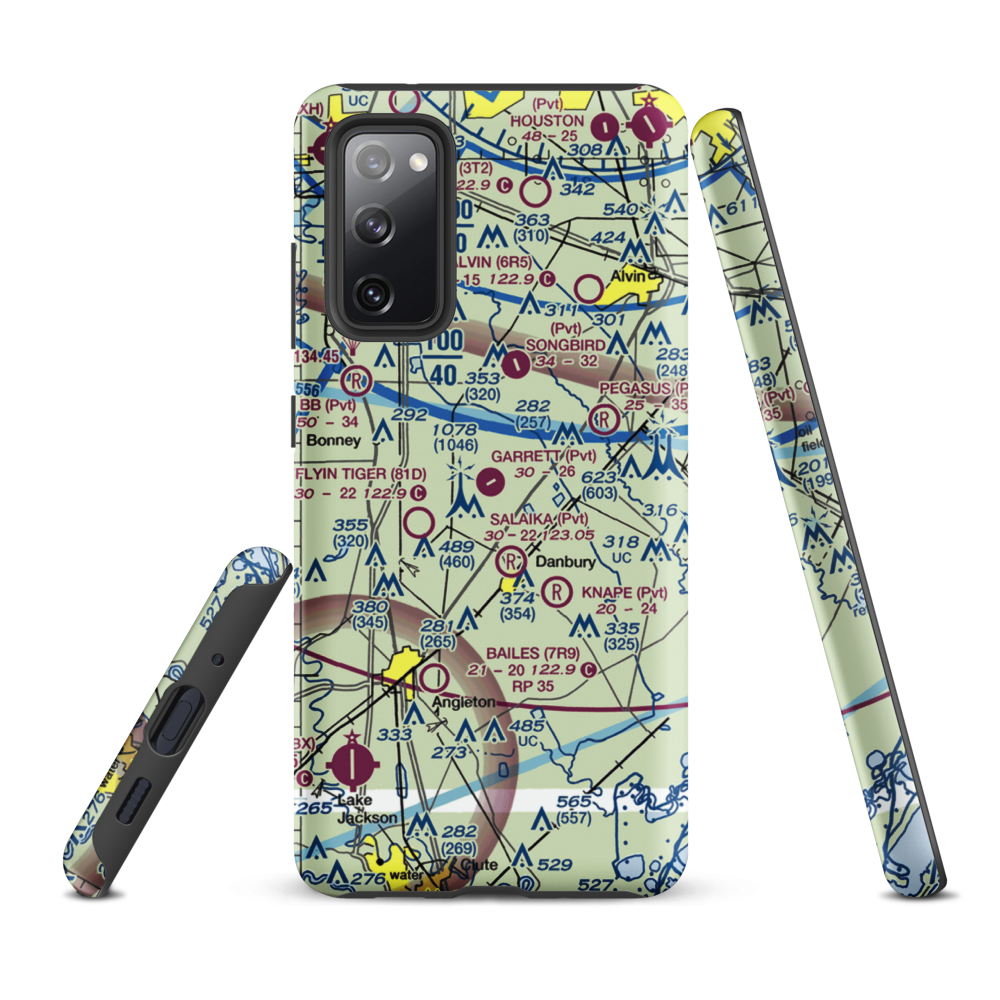 Garrett Ranch Airport (77XS) VFR Sectional Samsung Phone Case Samsung Galaxy S20 FE model shown