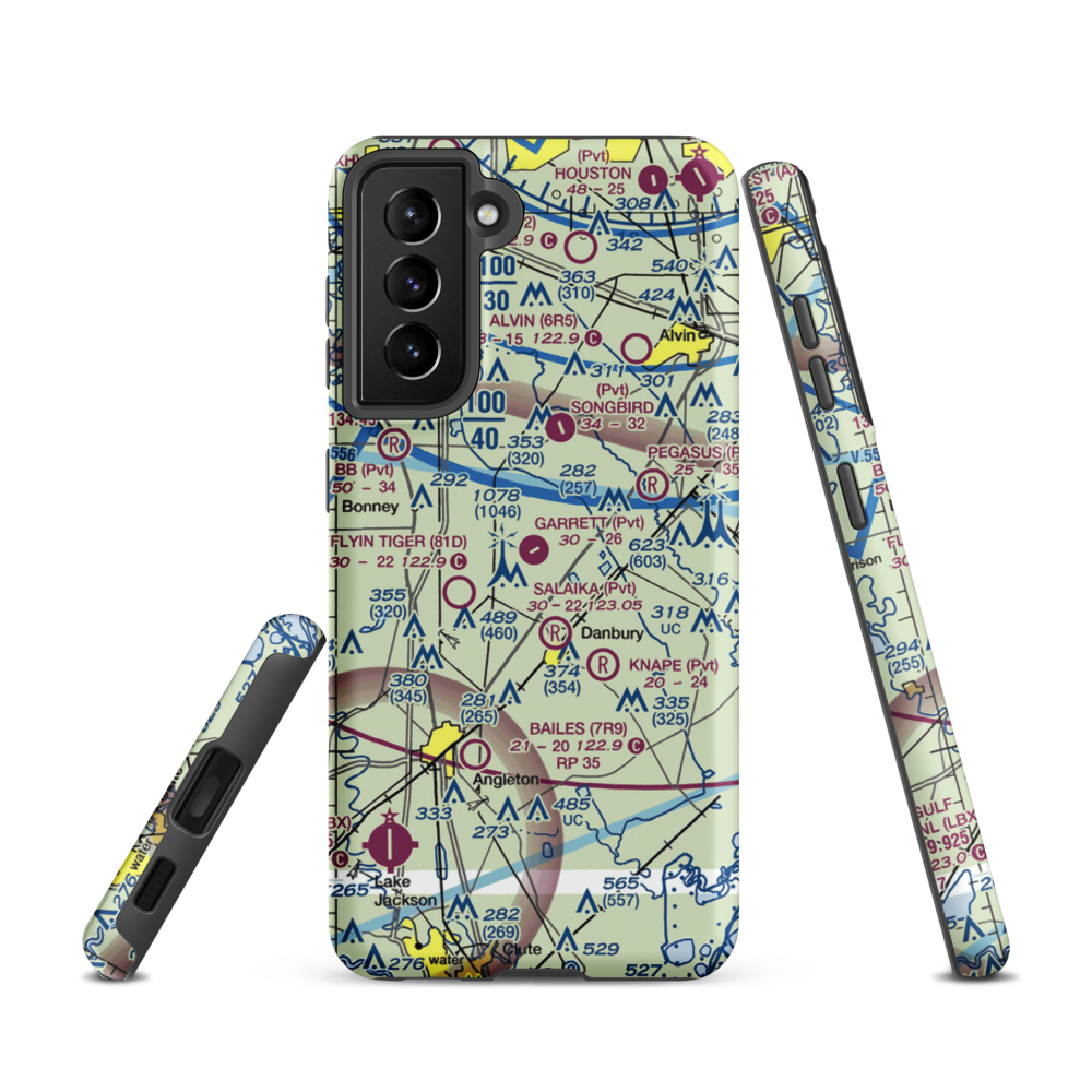 Garrett Ranch Airport (77XS) VFR Sectional Samsung Phone Case Samsung Galaxy S21 model shown