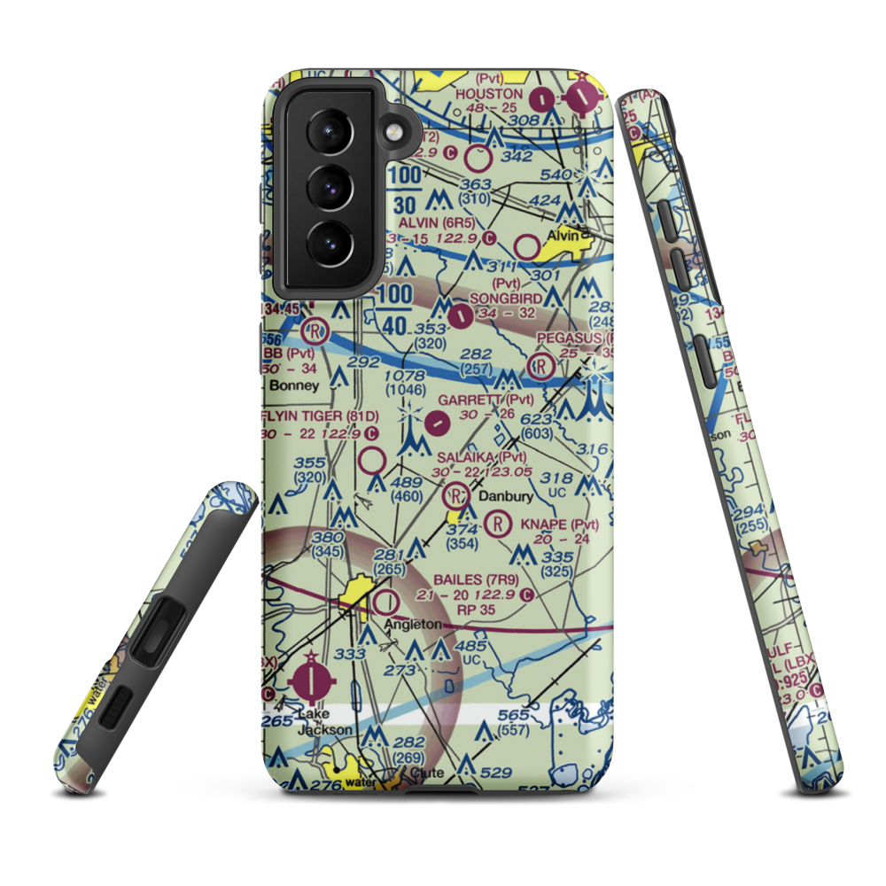 Garrett Ranch Airport (77XS) VFR Sectional Samsung Phone Case Samsung Galaxy S21 FE model shown
