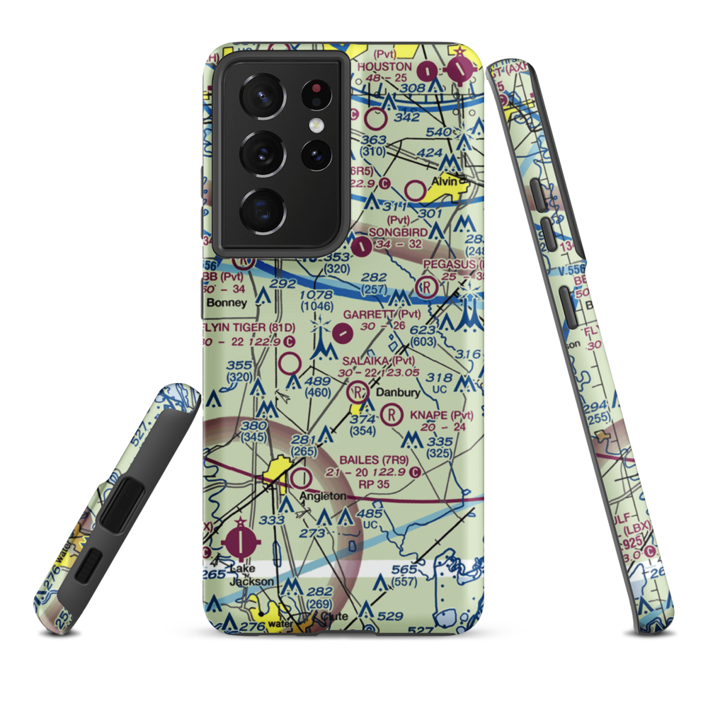 Garrett Ranch Airport (77XS) VFR Sectional Samsung Phone Case Samsung Galaxy S21 Ultra model shown