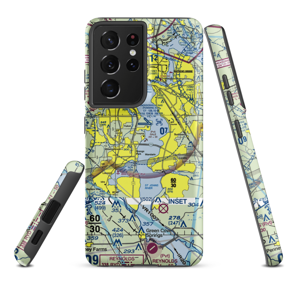 Gary Gale Seaplane Base (0FL8) VFR Sectional Samsung Phone Case Samsung Galaxy S21 Plus model shown