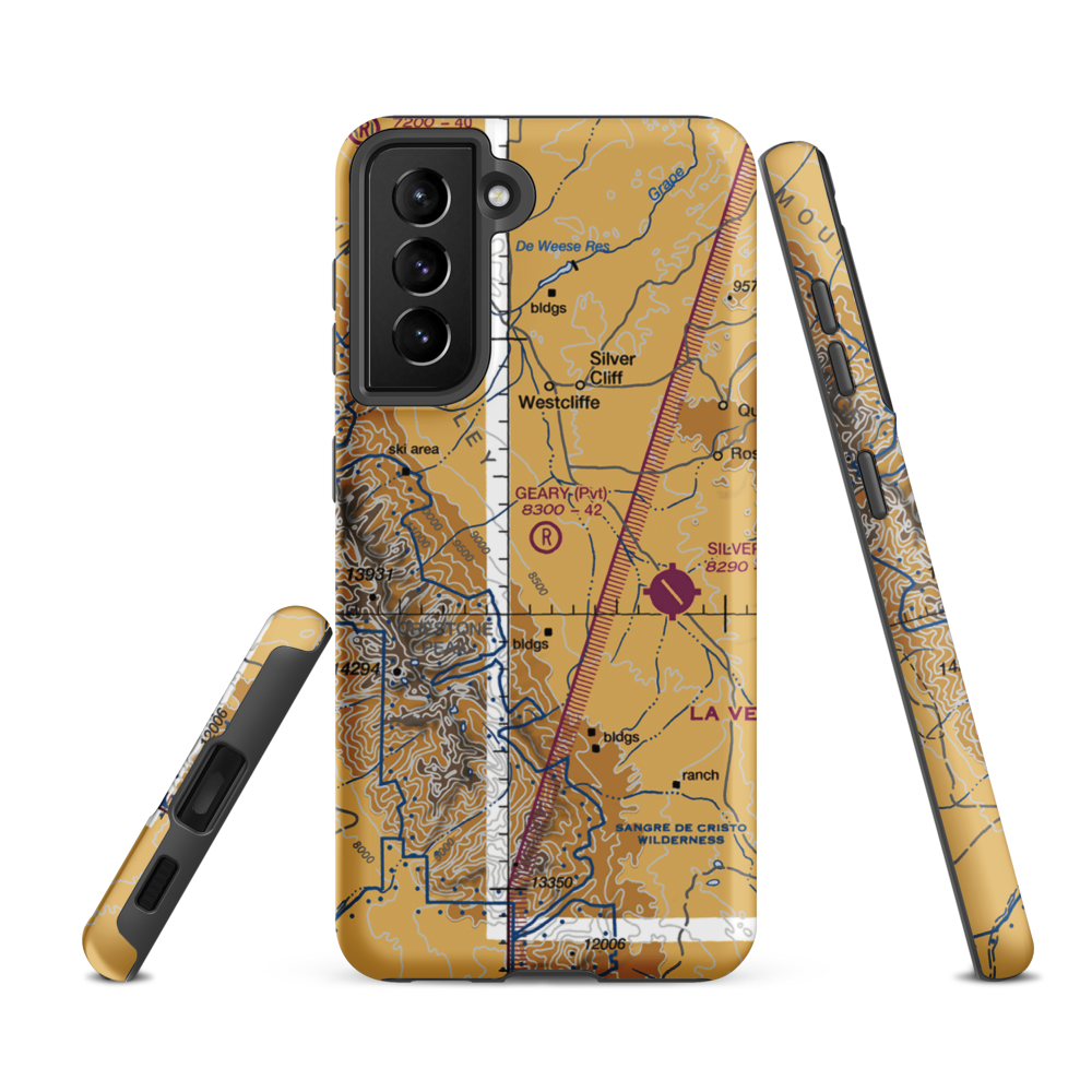 Geary Ranch Airport (CO65) VFR Sectional Samsung Phone Case Samsung Galaxy S21 FE model shown