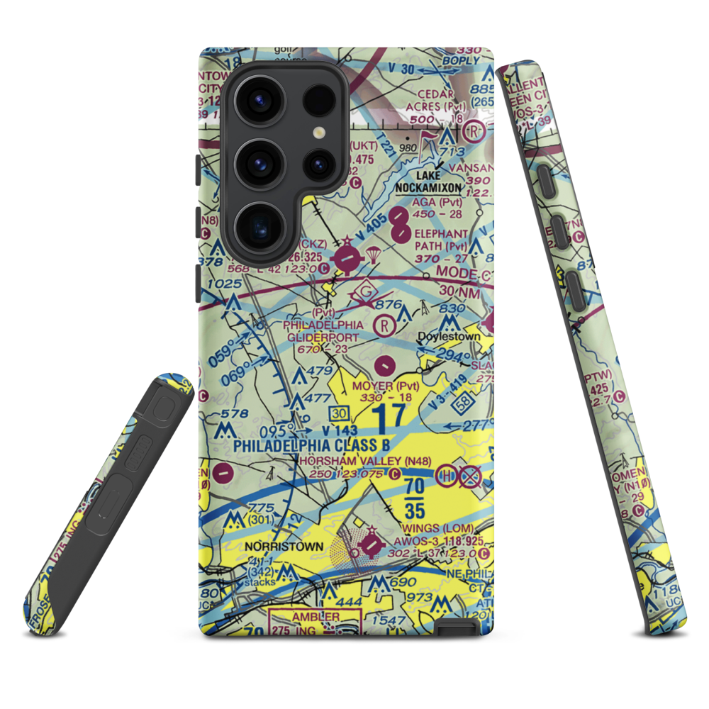 Gehris Airport (39PA) VFR Sectional Samsung Phone Case Samsung Galaxy S23 Ultra model shown