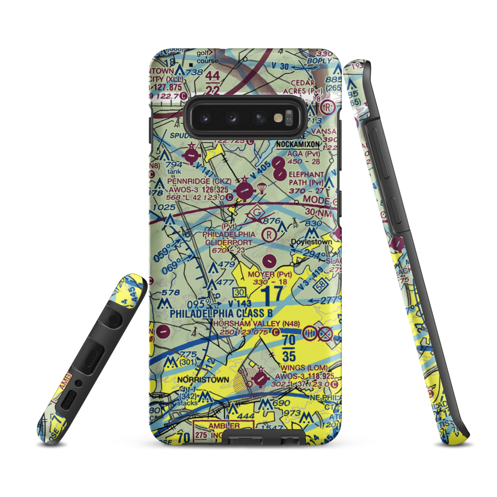 Gehris Airport (39PA) VFR Sectional Samsung Phone Case Samsung Galaxy S10 Plus model shown