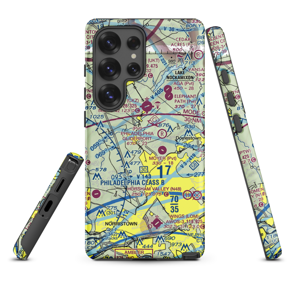 Gehris Airport (39PA) VFR Sectional Samsung Phone Case Samsung Galaxy S25 Ultra model shown