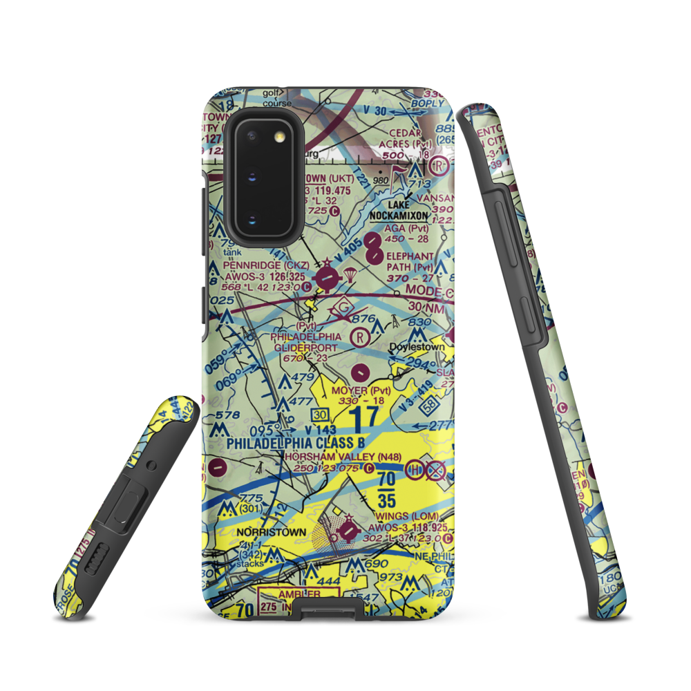 Gehris Airport (39PA) VFR Sectional Samsung Phone Case Samsung Galaxy S20 model shown
