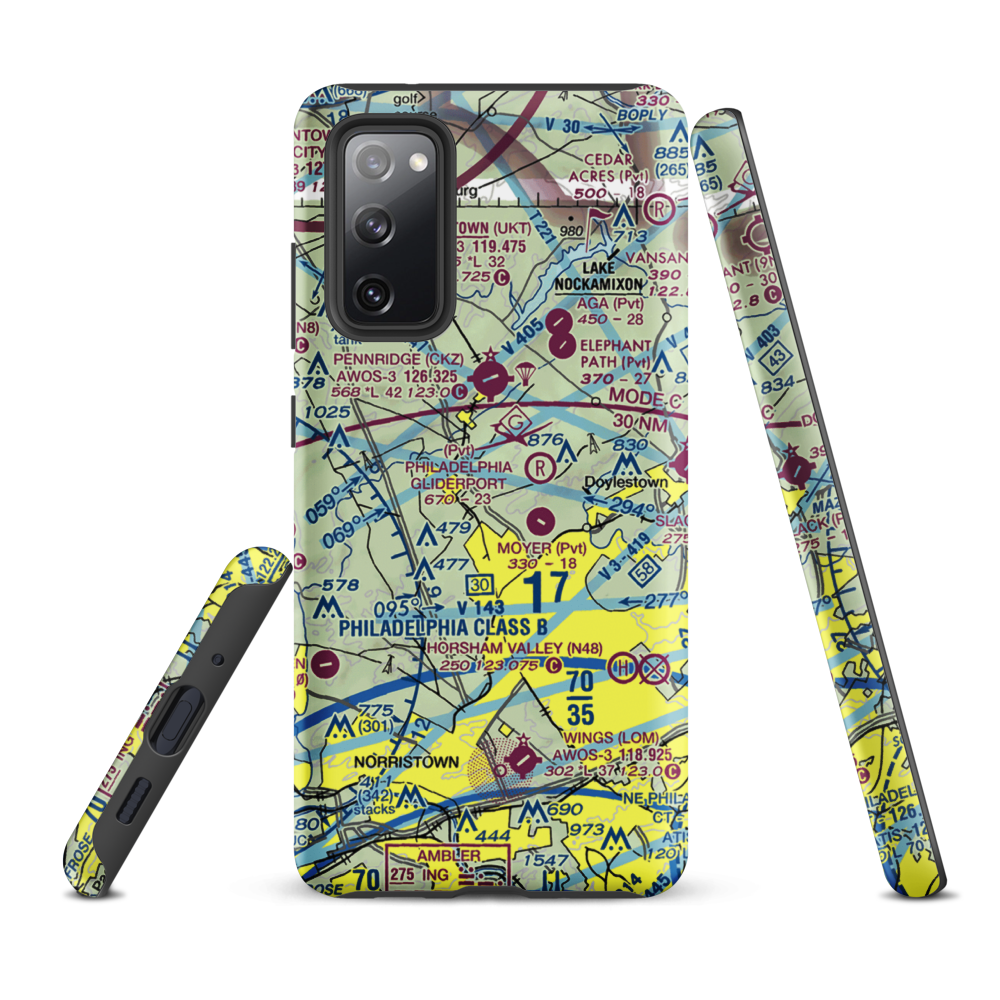 Gehris Airport (39PA) VFR Sectional Samsung Phone Case Samsung Galaxy S20 FE model shown