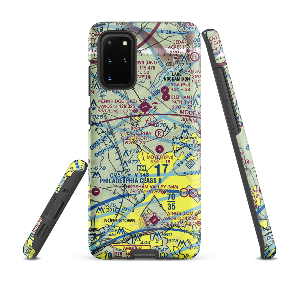 Gehris Airport (39PA) VFR Sectional Samsung Phone Case Samsung Galaxy S20 Plus model shown
