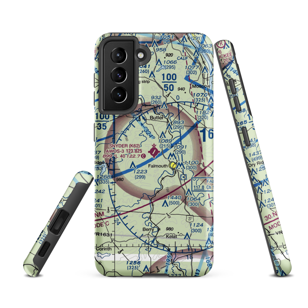 Gene Snyder Airport (K62) VFR Sectional Samsung Phone Case Samsung Galaxy S21 FE model shown