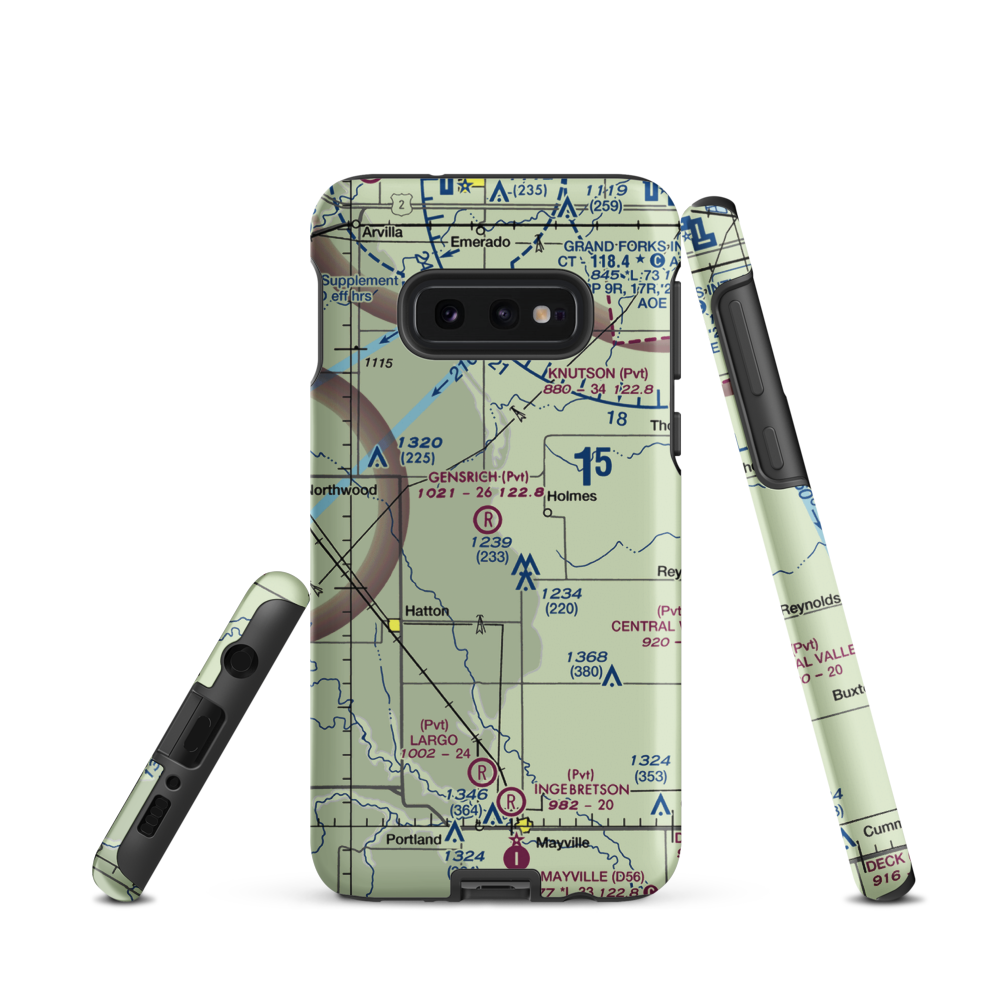 Gensrich Airport (ND20) VFR Sectional Samsung Phone Case Samsung Galaxy S10 Plus model shown