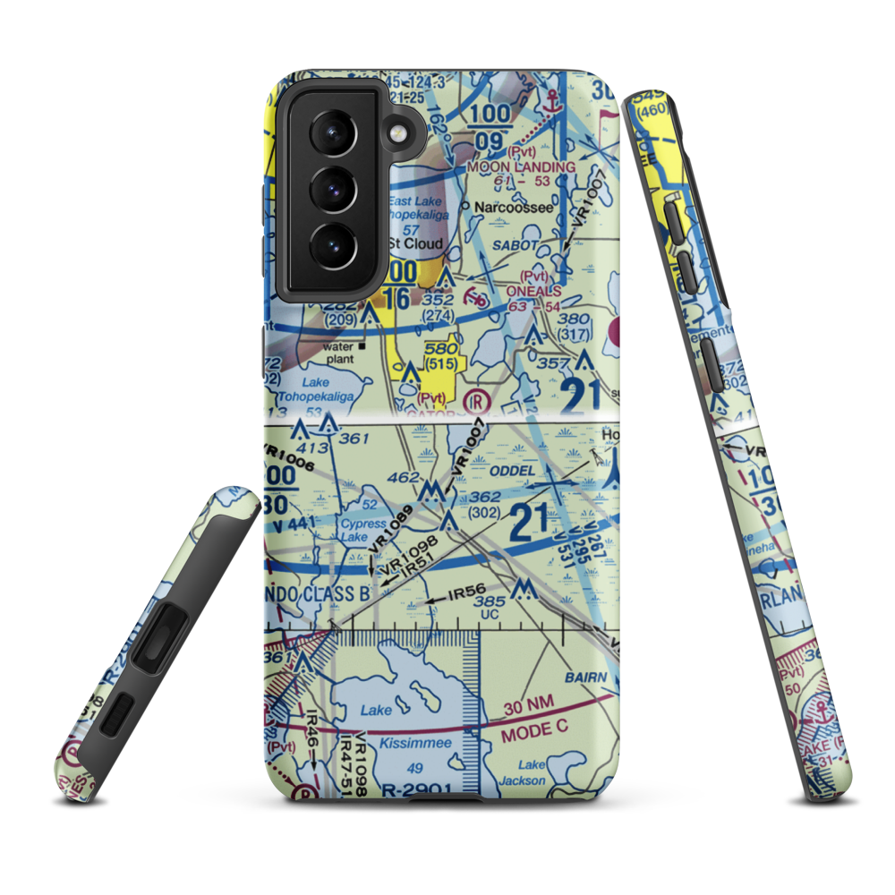 Gentry Airport (FD37) VFR Sectional Samsung Phone Case Samsung Galaxy S21 Plus model shown