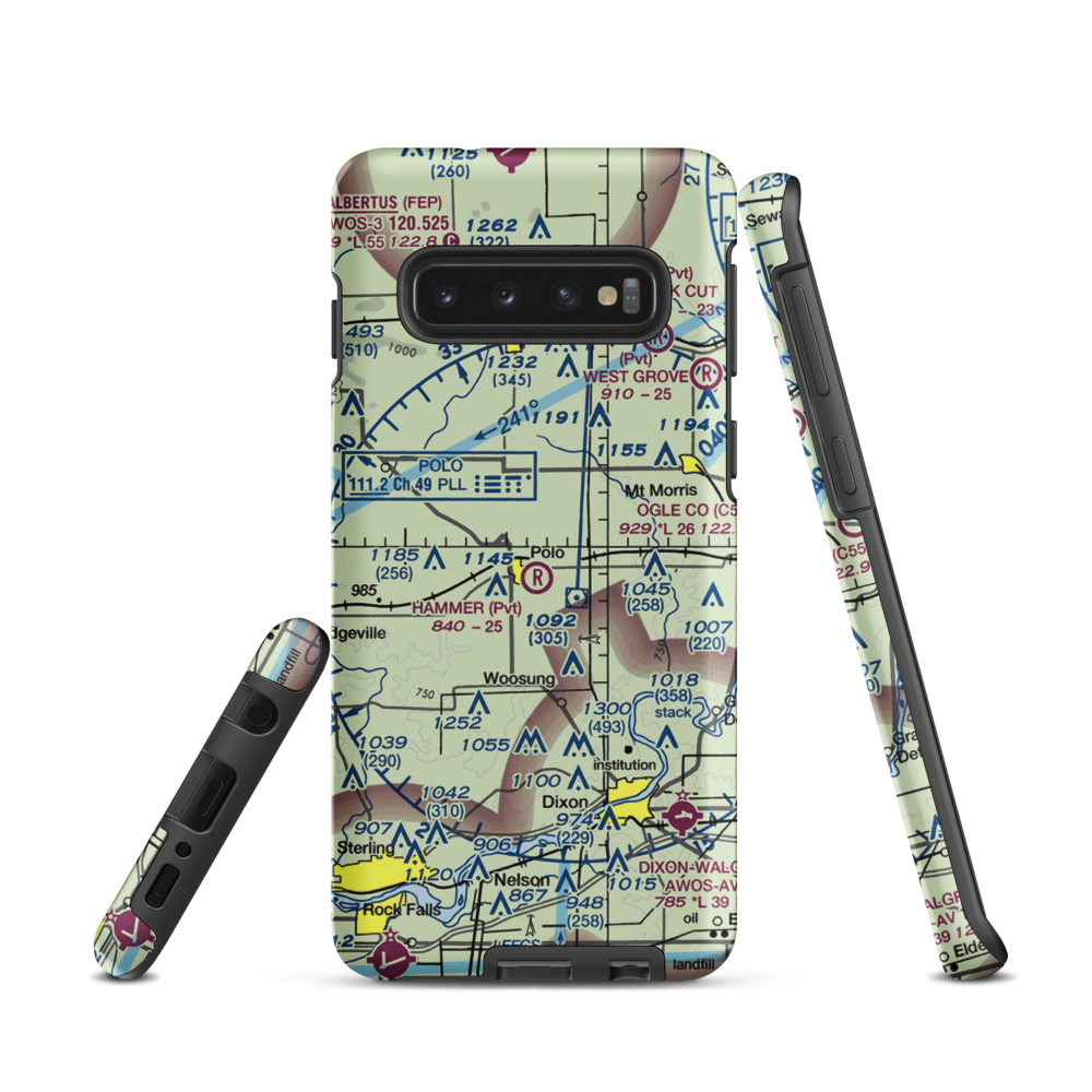Gentry Airport (LL55) VFR Sectional Samsung Phone Case Samsung Galaxy S10 model shown