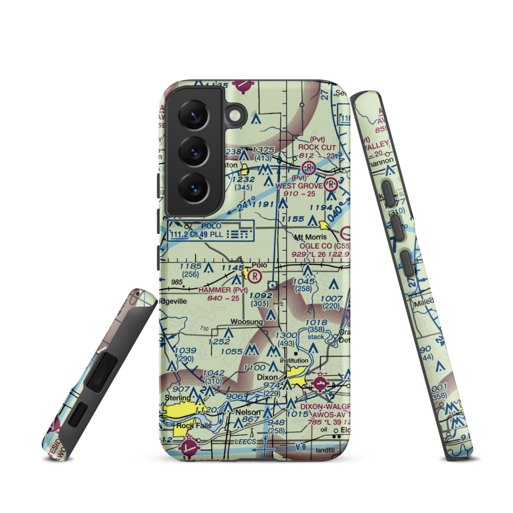 Gentry Airport (LL55) VFR Sectional Samsung Phone Case Samsung Galaxy S22 model shown