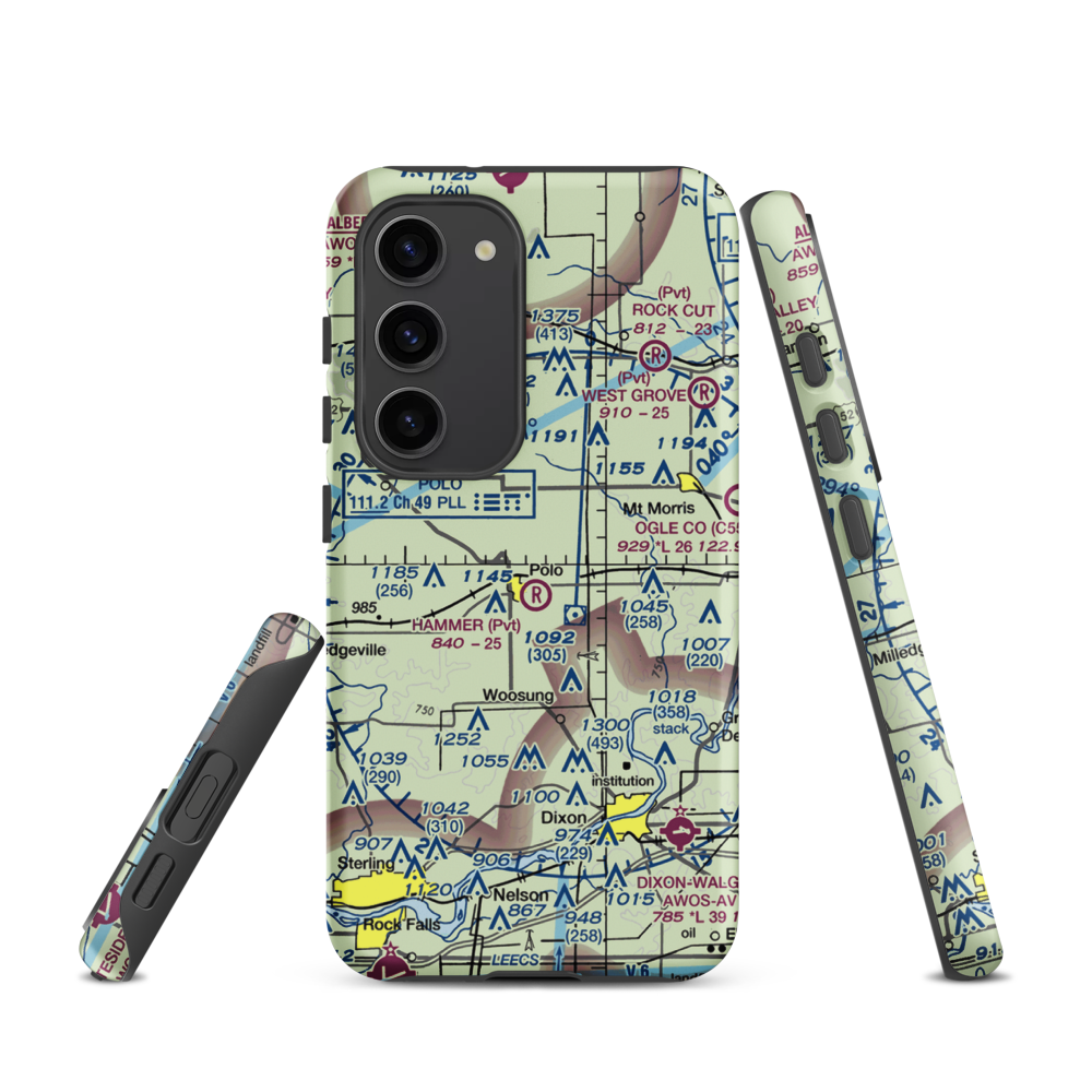 Gentry Airport (LL55) VFR Sectional Samsung Phone Case Samsung Galaxy S23 model shown