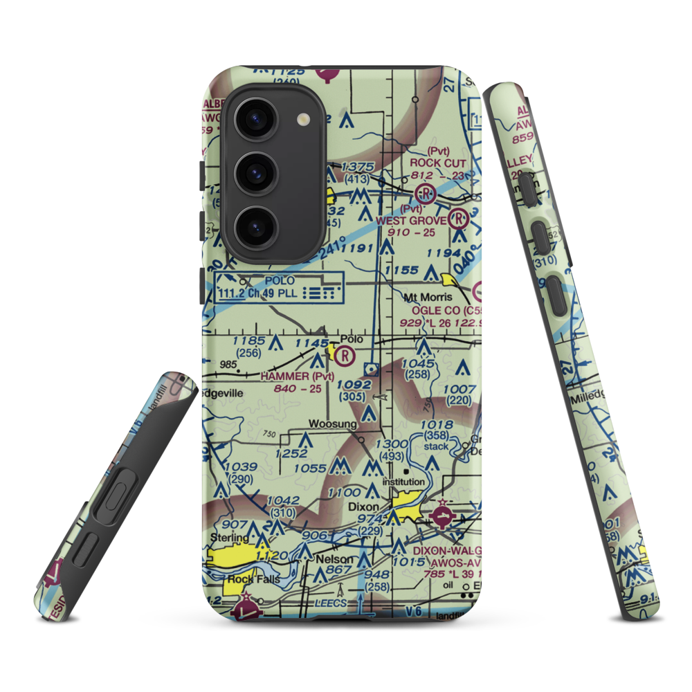 Gentry Airport (LL55) VFR Sectional Samsung Phone Case Samsung Galaxy S23 Plus model shown