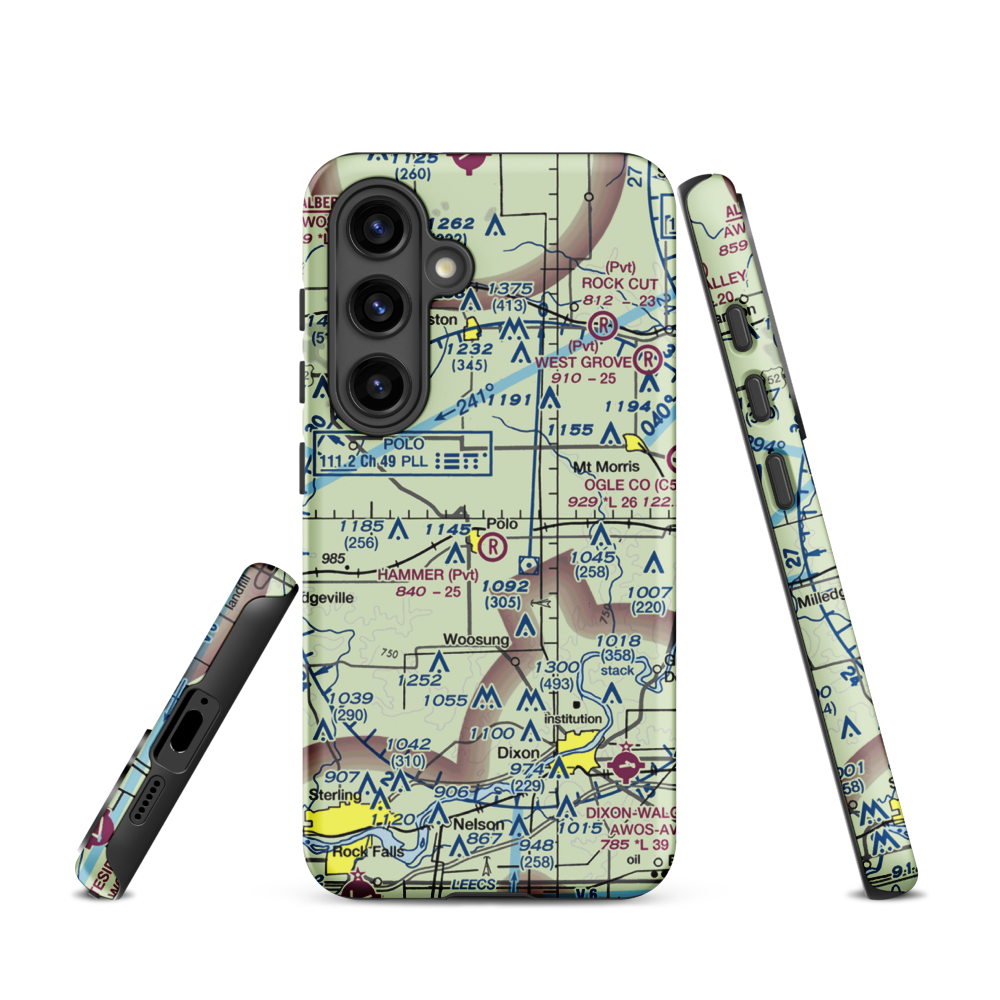 Gentry Airport (LL55) VFR Sectional Samsung Phone Case Samsung Galaxy S24 model shown