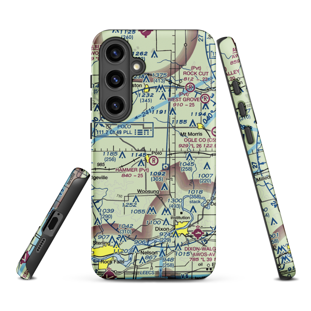 Gentry Airport (LL55) VFR Sectional Samsung Phone Case Samsung Galaxy S24 Plus model shown
