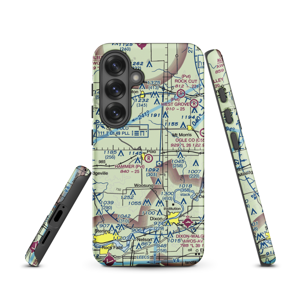 Gentry Airport (LL55) VFR Sectional Samsung Phone Case Samsung Galaxy S25 model shown