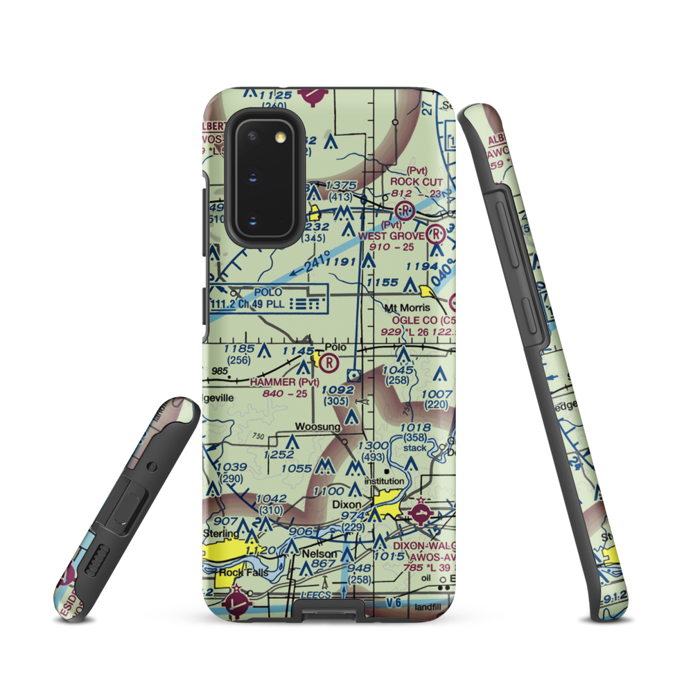 Gentry Airport (LL55) VFR Sectional Samsung Phone Case Samsung Galaxy S20 model shown