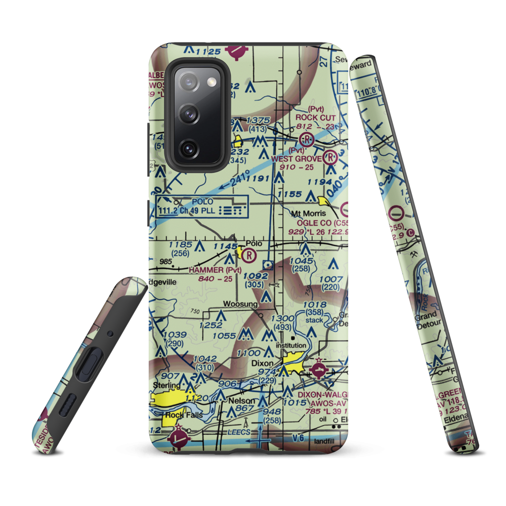Gentry Airport (LL55) VFR Sectional Samsung Phone Case Samsung Galaxy S20 FE model shown