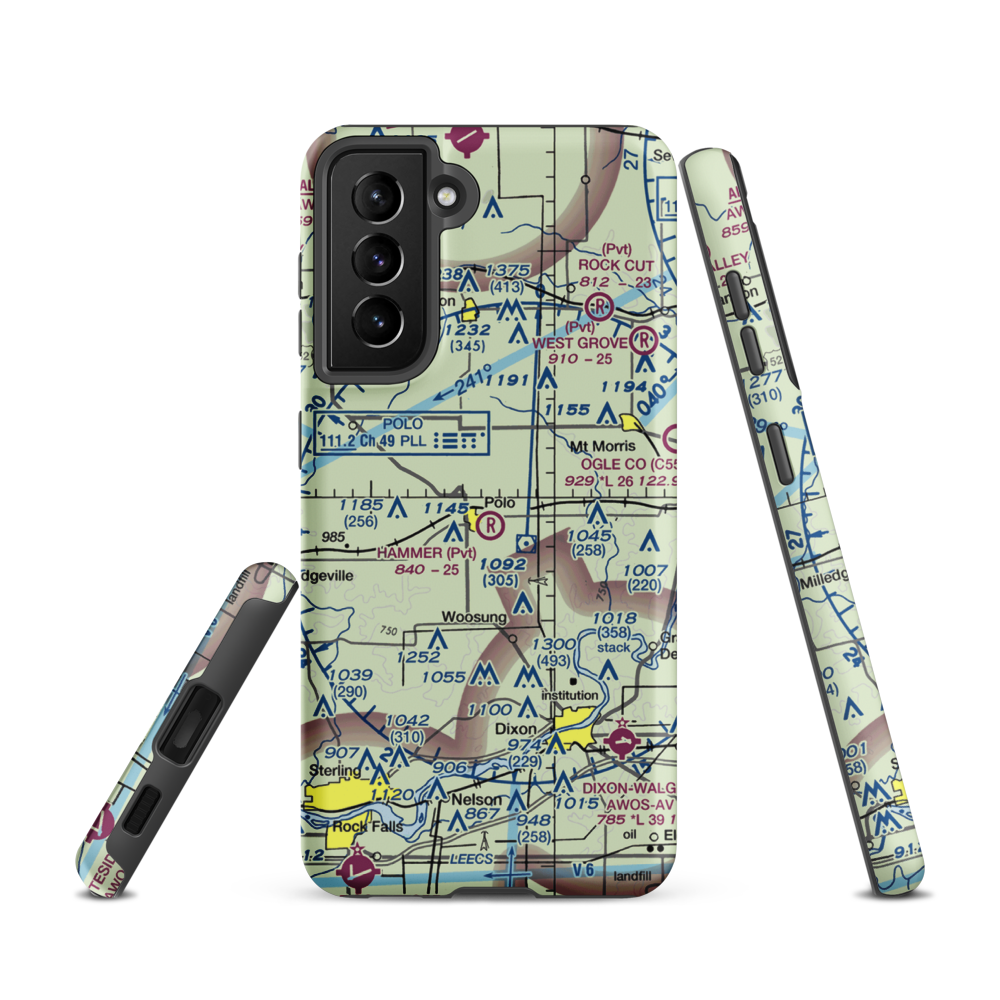 Gentry Airport (LL55) VFR Sectional Samsung Phone Case Samsung Galaxy S21 model shown