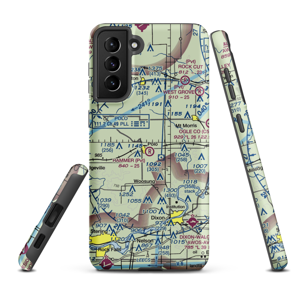 Gentry Airport (LL55) VFR Sectional Samsung Phone Case Samsung Galaxy S21 Plus model shown