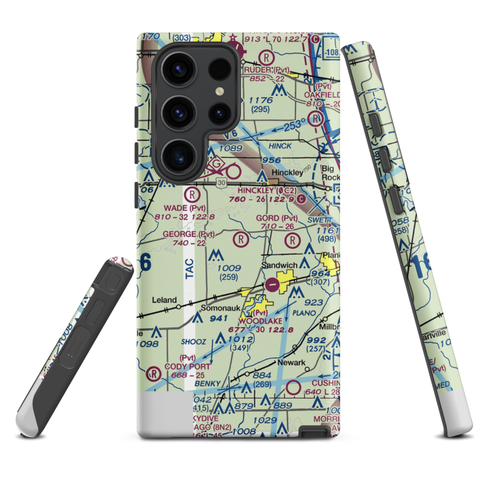 George Airport (2LL9) VFR Sectional Samsung Phone Case Samsung Galaxy S23 Ultra model shown