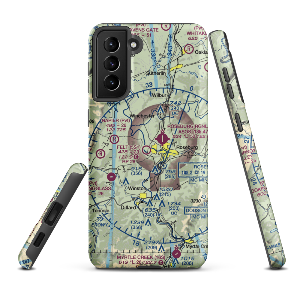 George Felt Airport (5S1) VFR Sectional Samsung Phone Case Samsung Galaxy S21 Plus model shown