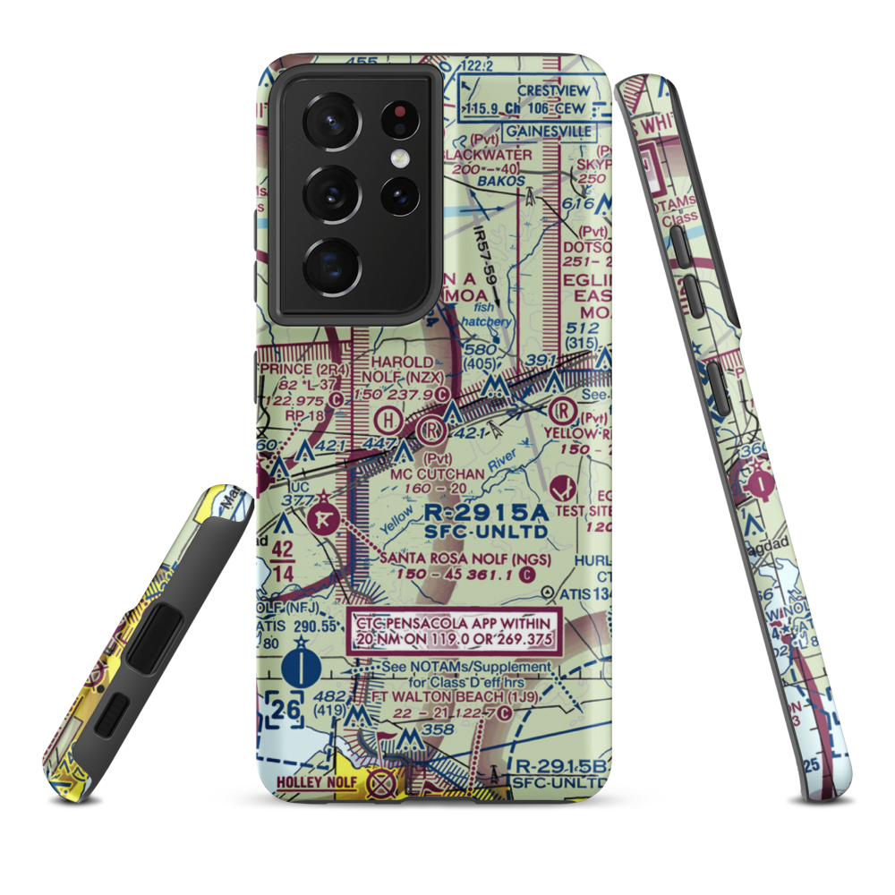 George T Mc Cutchan Airport (8FL6) VFR Sectional Samsung Phone Case Samsung Galaxy S21 Plus model shown