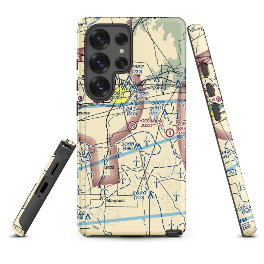 Gesin Ranches Airport (86XS) VFR Sectional Samsung Phone Case Samsung Galaxy S25 Ultra model shown
