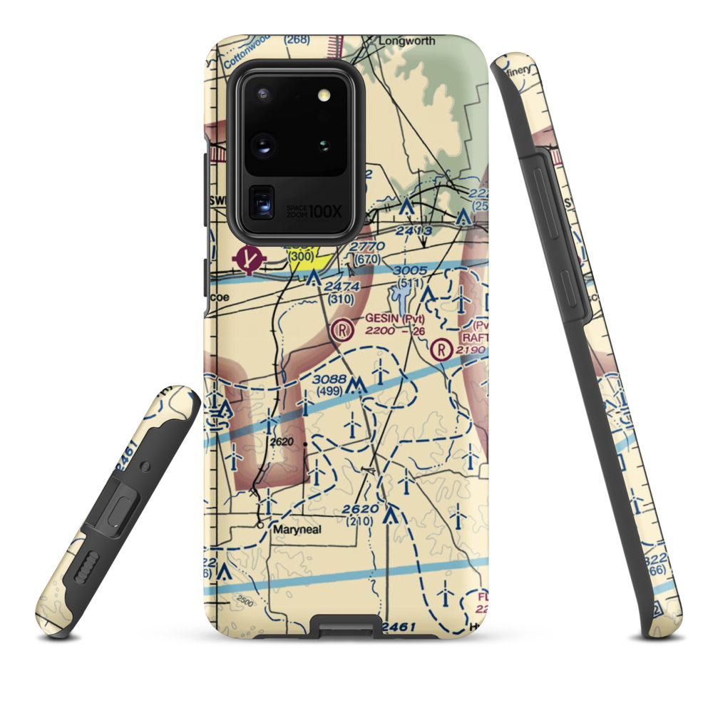 Gesin Ranches Airport (86XS) VFR Sectional Samsung Phone Case Samsung Galaxy S20 Ultra model shown