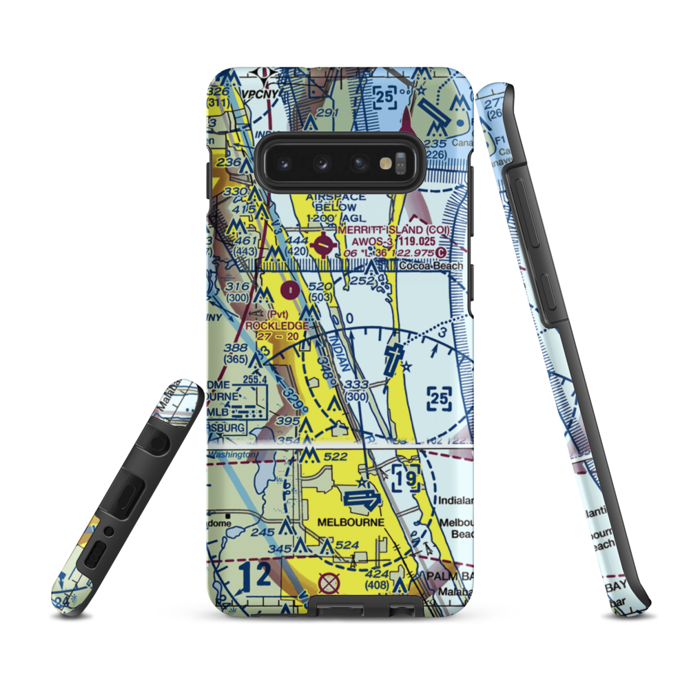 Gezik Seaplane Base (34FA) VFR Sectional Samsung Phone Case Samsung Galaxy S10 Plus model shown
