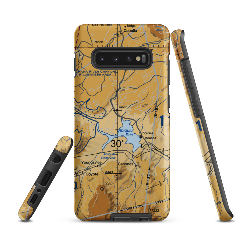 Ghost Ranch Strip (50NM) VFR Sectional Samsung Phone Case Samsung Galaxy S10 Plus model shown