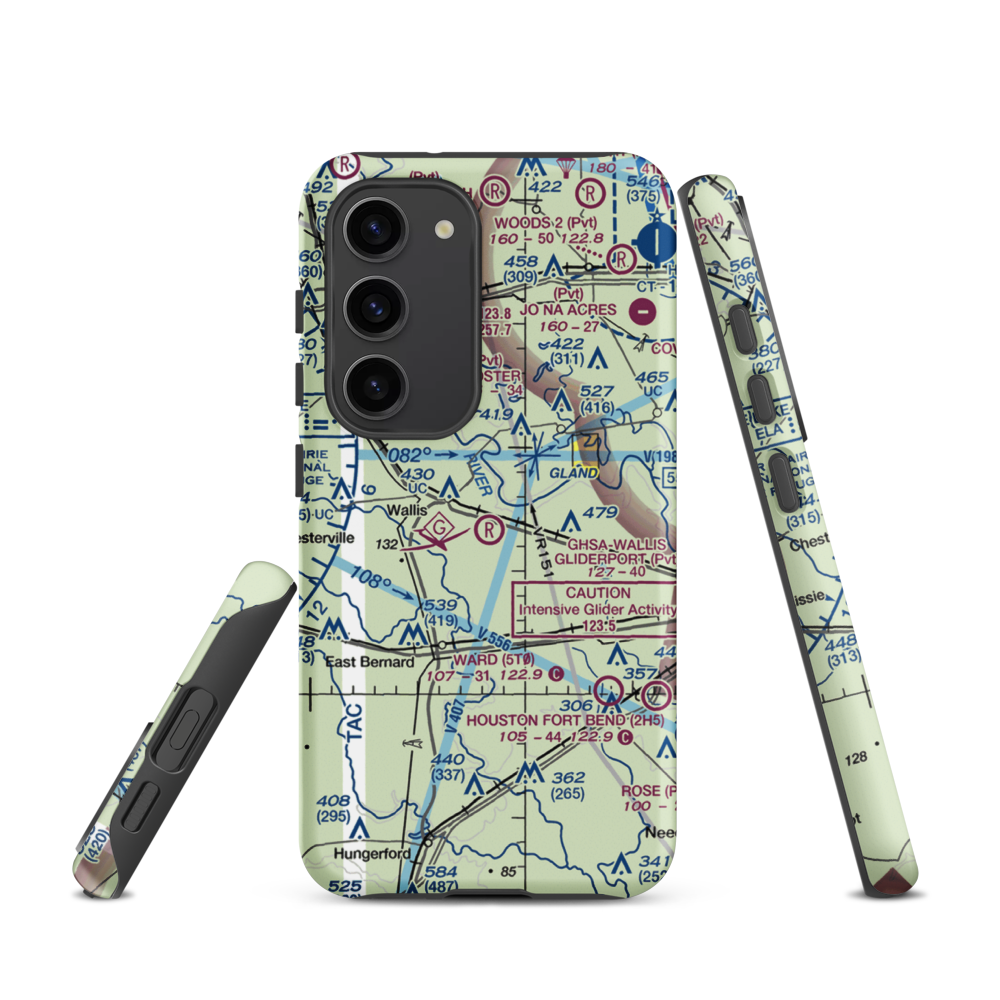 Ghsa-Wallis Glideport Gliderport (TE71) VFR Sectional Samsung Phone Case Samsung Galaxy S23 model shown