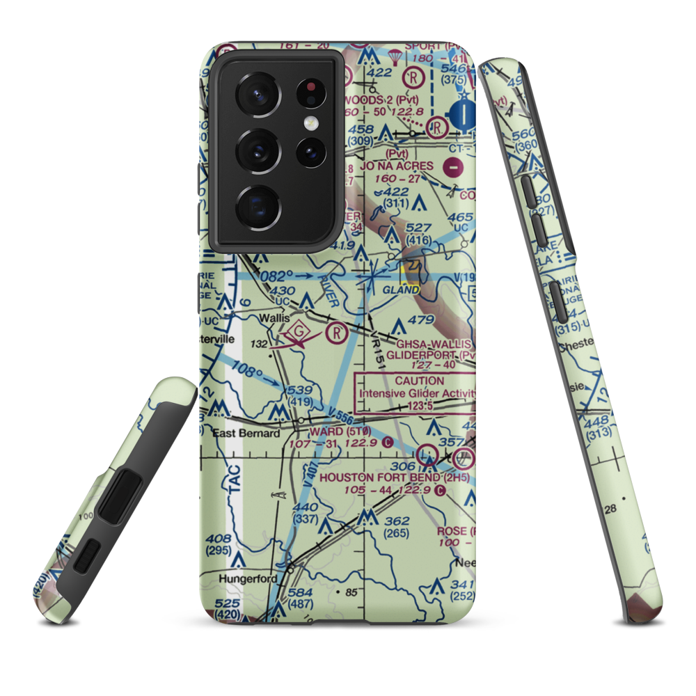 Ghsa-Wallis Glideport Gliderport (TE71) VFR Sectional Samsung Phone Case Samsung Galaxy S21 Ultra model shown