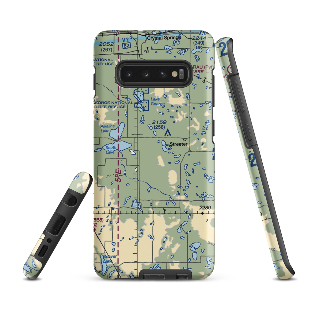 Gienger/Box Bar Ranch Airport (1NA5) VFR Sectional Samsung Phone Case Samsung Galaxy S10 Plus model shown