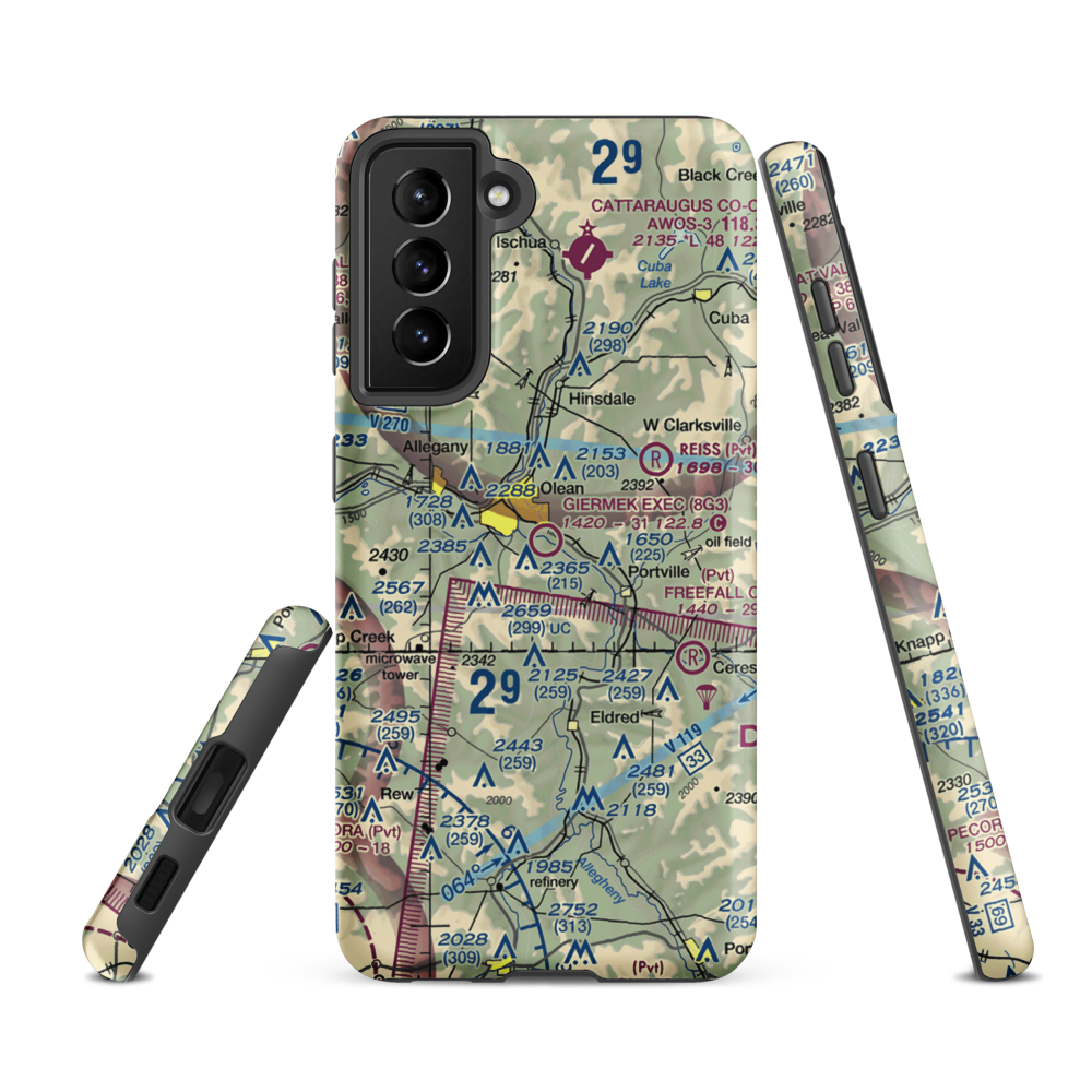 Giermek Executive Airport (8G3) VFR Sectional Samsung Phone Case Samsung Galaxy S21 FE model shown