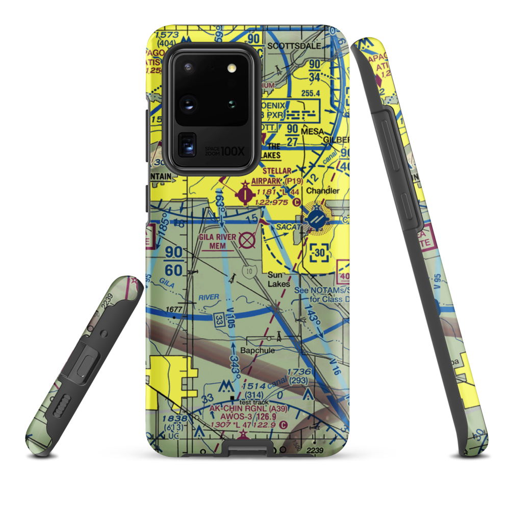 Gila River Memorial Airport (34AZ) VFR Sectional Samsung Phone Case Samsung Galaxy S20 Ultra model shown