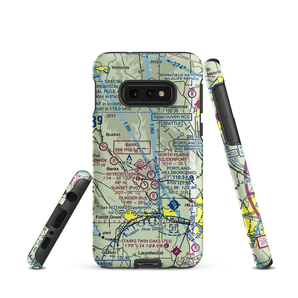 Gilbert Airport (OG63) VFR Sectional Samsung Phone Case Samsung Galaxy S10e model shown