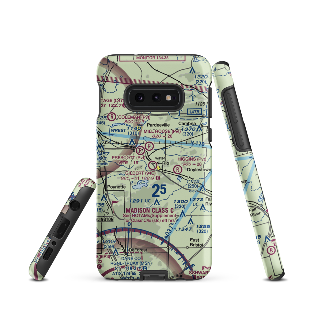 Gilbert Field (94C) VFR Sectional Samsung Phone Case Samsung Galaxy S10 Plus model shown